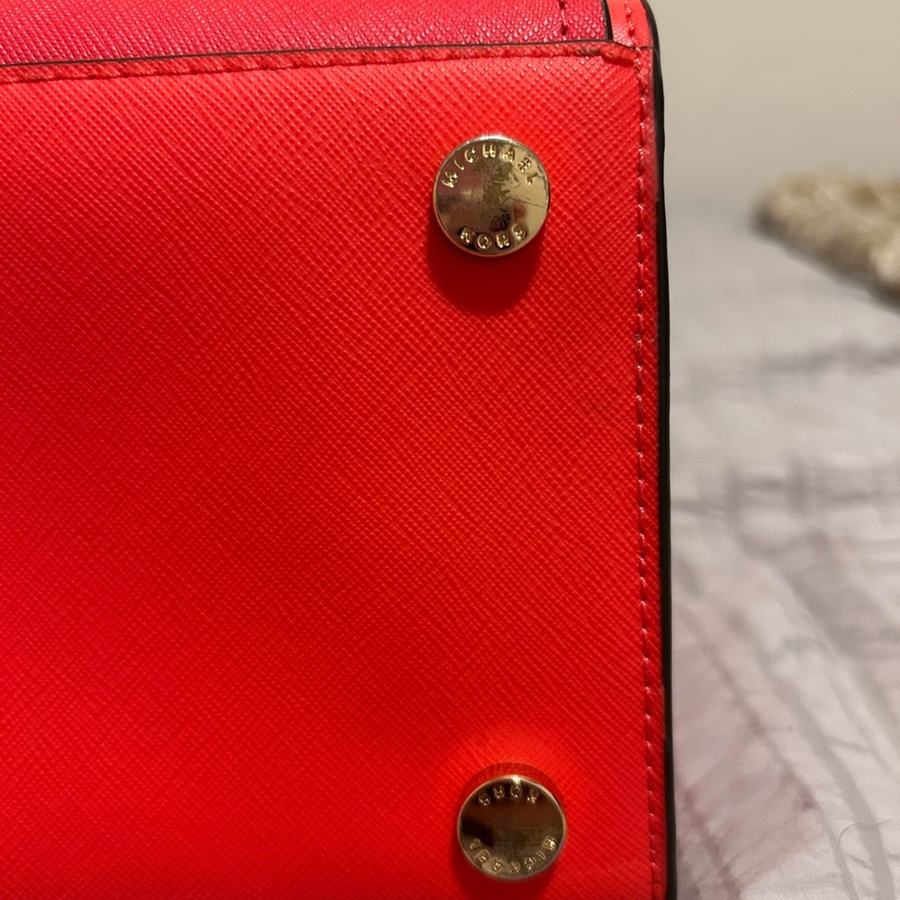 Michael Kors Red Satchel with Gold Hardware - Picture 6 of 13